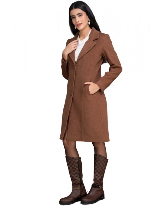 Women Coat Chestnut